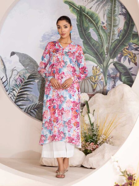Rose N Rosy Unstitched 2-Piece Lawn BY BINAAS