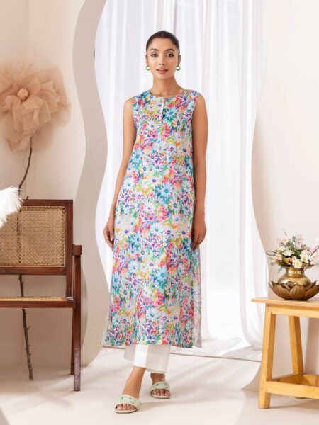 Rose N Rosy Unstitched 2-Piece Lawn BY BINAAS