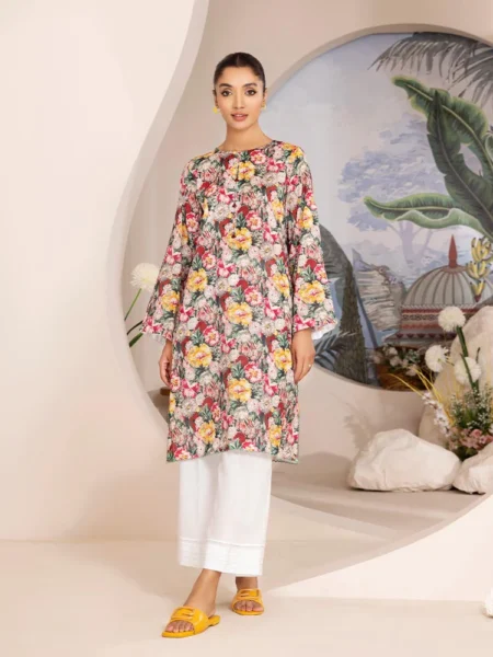Rose N Rosy Unstitched 2-Piece Lawn BY BINAAS