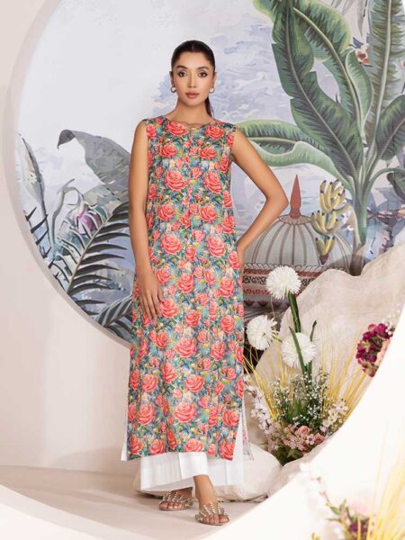 Rose N Rosy Unstitched 2-Piece Lawn BY BINAAS