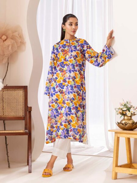 Rose N Rosy Unstitched 2-Piece Lawn BY BINAAS