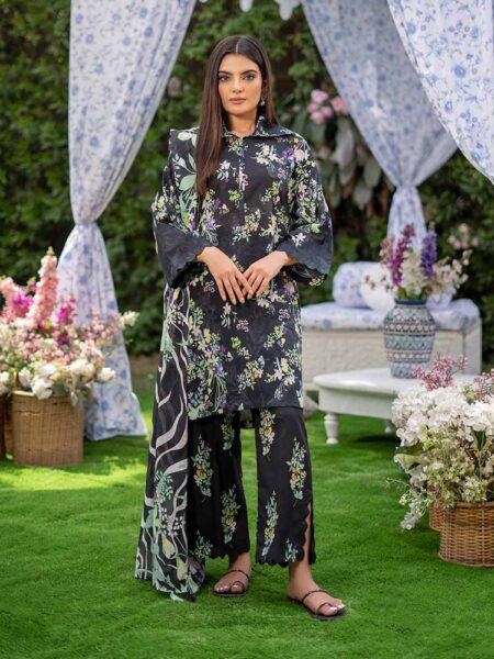 Suffina 3-piece unstitched digital printed lawn by Binaas
