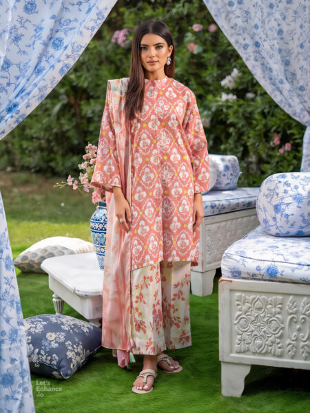 Suffina 3-piece unstitched digital printed lawn by Binaas