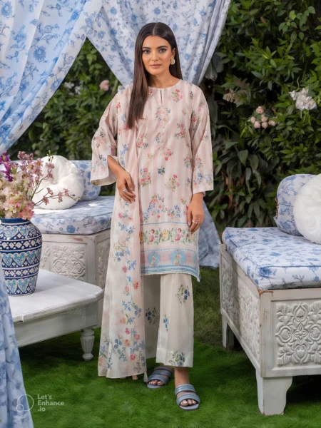 Suffina 3-piece unstitched digital printed lawn by Binaas