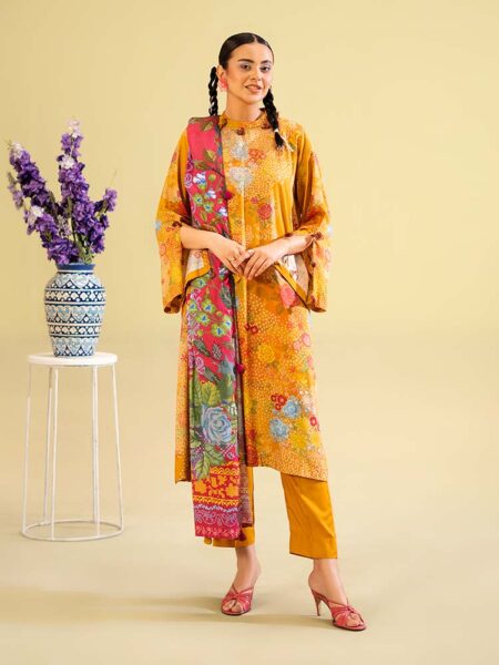 SAAZ 3-Piece Unstitched Winter Collection by Brenish