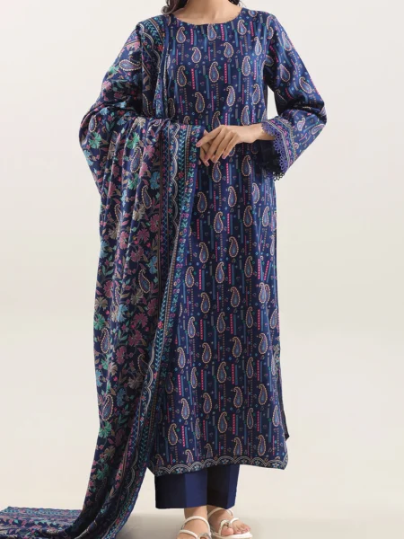 Saya 3 Piece Unstitched Printed Lawn U01-25664-12B